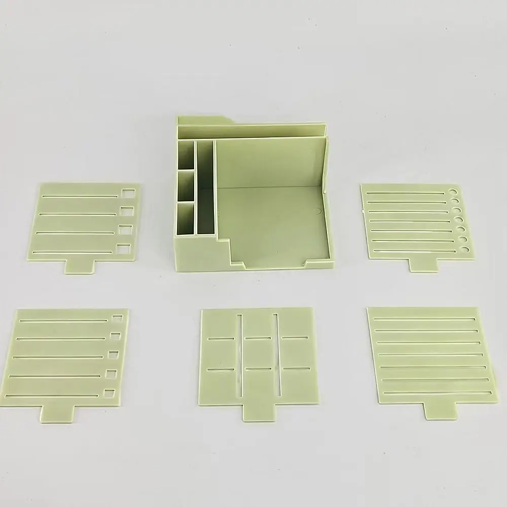 Sticky Note Holder Set with Line Drawing Template Dispenser and Sticky Pad Base