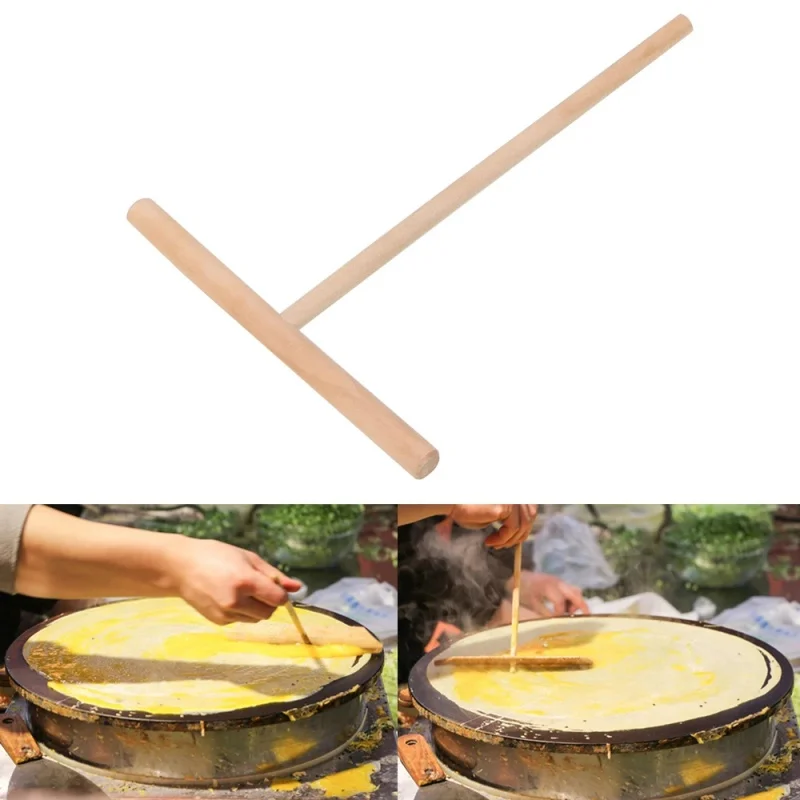 T Shape Wooden Crepe Maker Pancake Batter Spreader Stick Home Kitchen Tool DIY Pancake Restaurant Canteen Specially Supplies New T Shape Wooden Crepe Maker Pancake Batter Spreader Stick Home Kitchen Tool DIY Pancake Restaurant Canteen Specially Supplies New