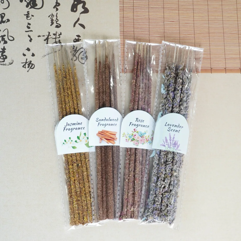 أعواد بخور مصنوعة يدويًا للعلاج بالروائح الداخلية، أعواد نشر معطرة من خشب الصندل الياسمين الطبيعي واللافندر، 1 أعواد بخور مصنوعة يدويًا للعلاج بالروائح الداخلية، أعواد نشر معطرة من خشب الصندل الياسمين الطبيعي واللافندر، 1