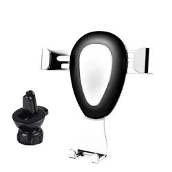 Universal Gravity Auto Phone Holder - Air Vent Clip Mount & Mobile Stand (Metal - 1)