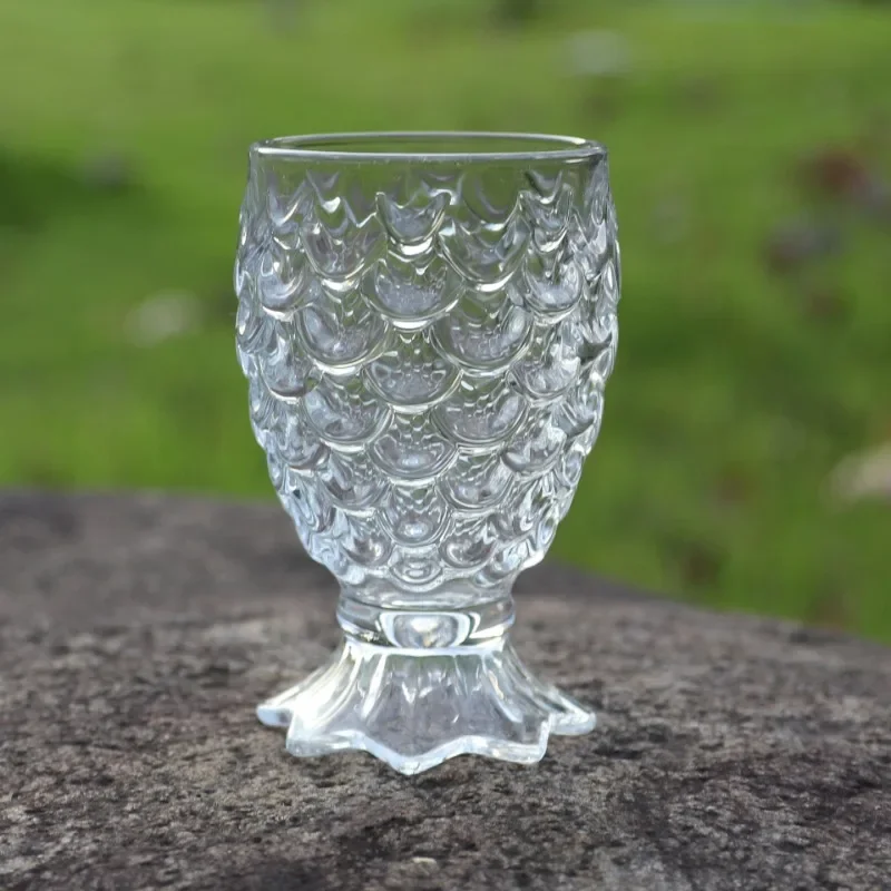 180ml Fish Tail Scale Cup Small Wine Cup Mermaid Glass Milk Ice Cream Creative Drinkware Fruit Juice Drink