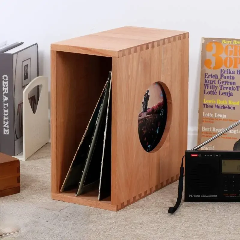 Black Gum Record Shelf Classical Nostalgic LP Record Storage Rack Vinyl Disc Storage Rack CD Baffle Detachable Flexible