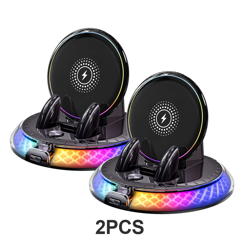 Vyvylabs 15W RGB Magnetic Wireless Charger & Phone Holder with Fast Charging Dock
