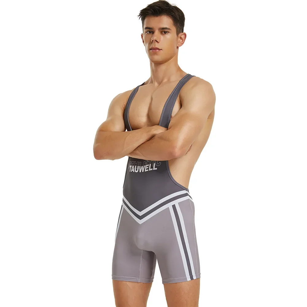 

Mens Sleeveless Wrestling Suit Boxing Skinsuit Weightlifting Clothing Gym Match Tights Training Wrestling
