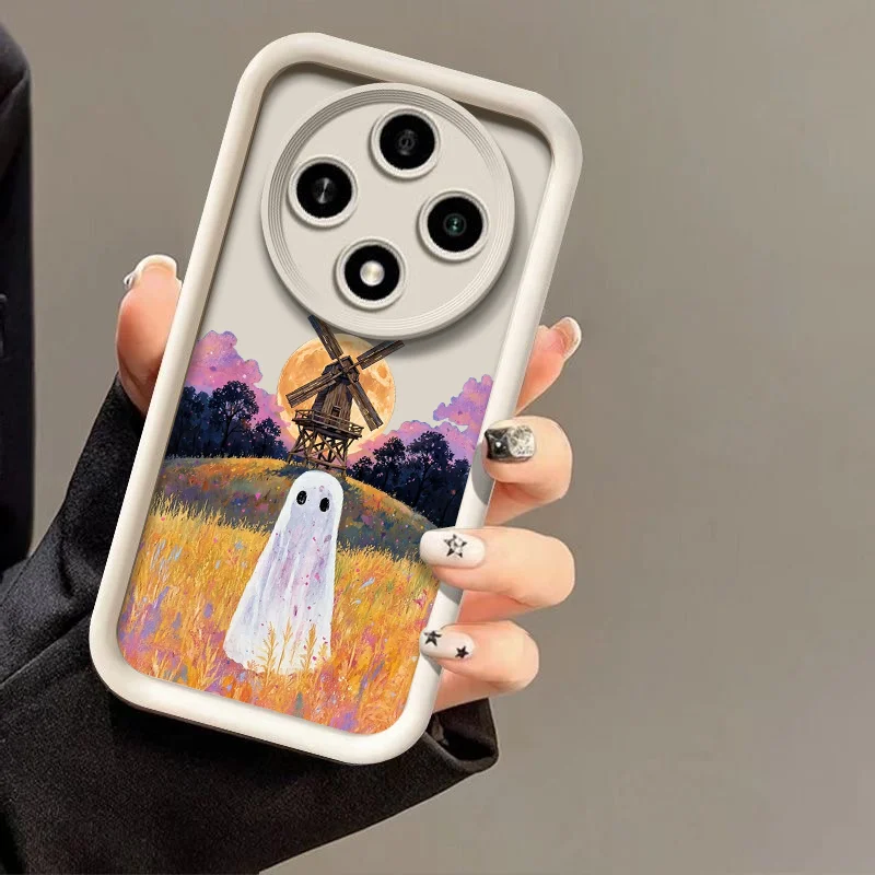 Charming Abstract Ghost Pattern Halloween Phone Case - Soft Cover s