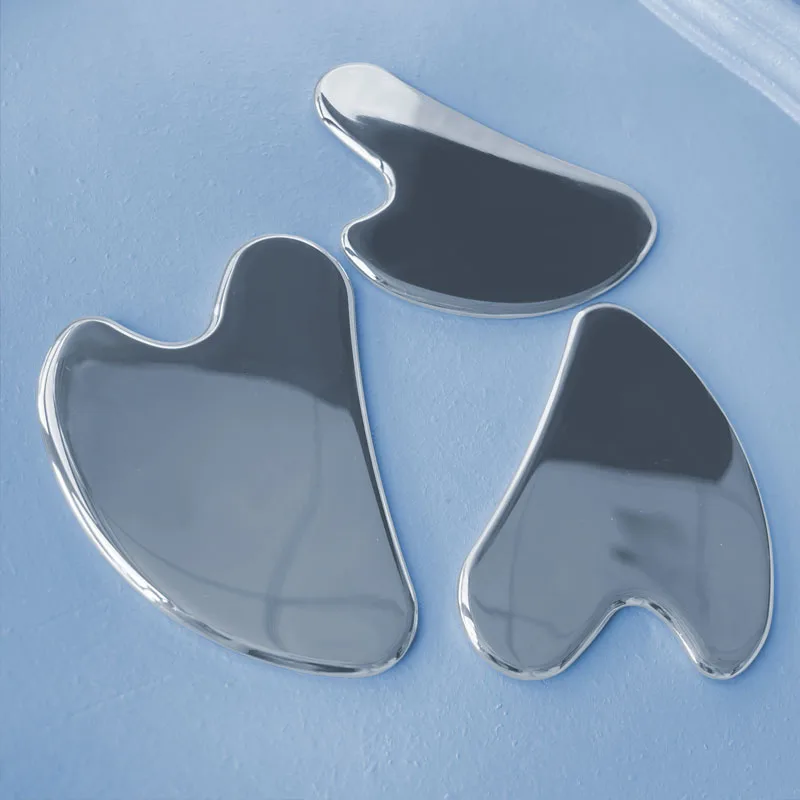 Stainless Steel Scraper Gua Sha Tool Face Lift Anti-Aging Skin Tightening Cooling Reduce Puffiness Facial Massage tool