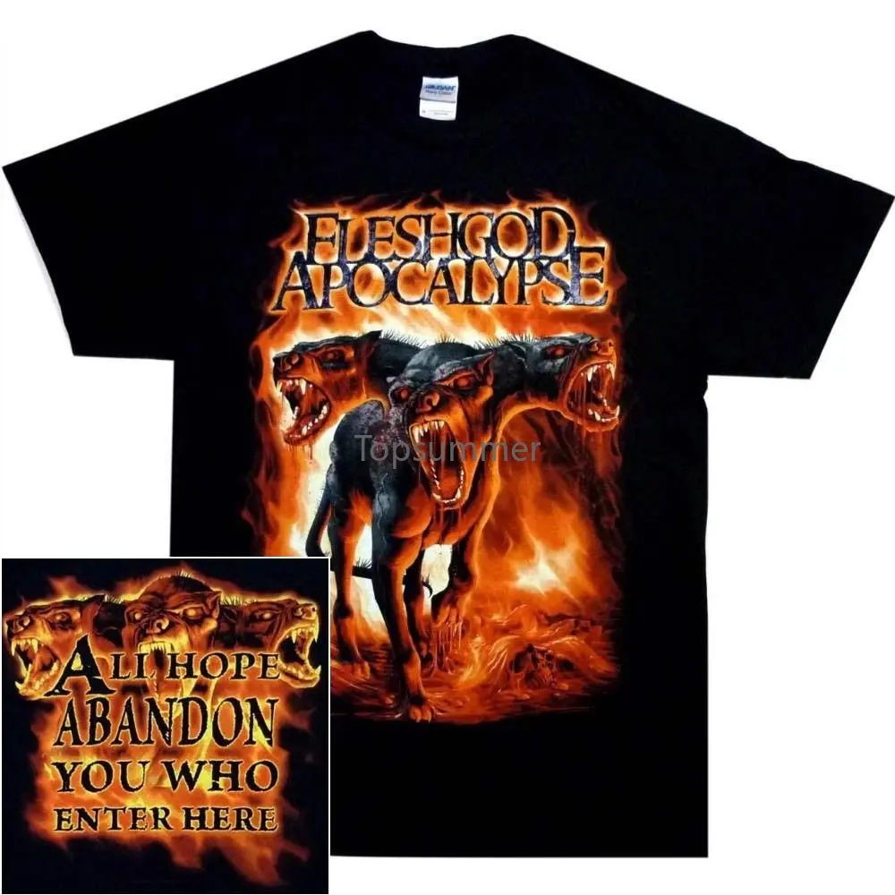 

Fleshgod Apocalypse Cerberus Shirt S-3Xl Death Metal Shirt Cotton Hight Quality Man T Shirt Death Metal Tshirtofficial Tshirt