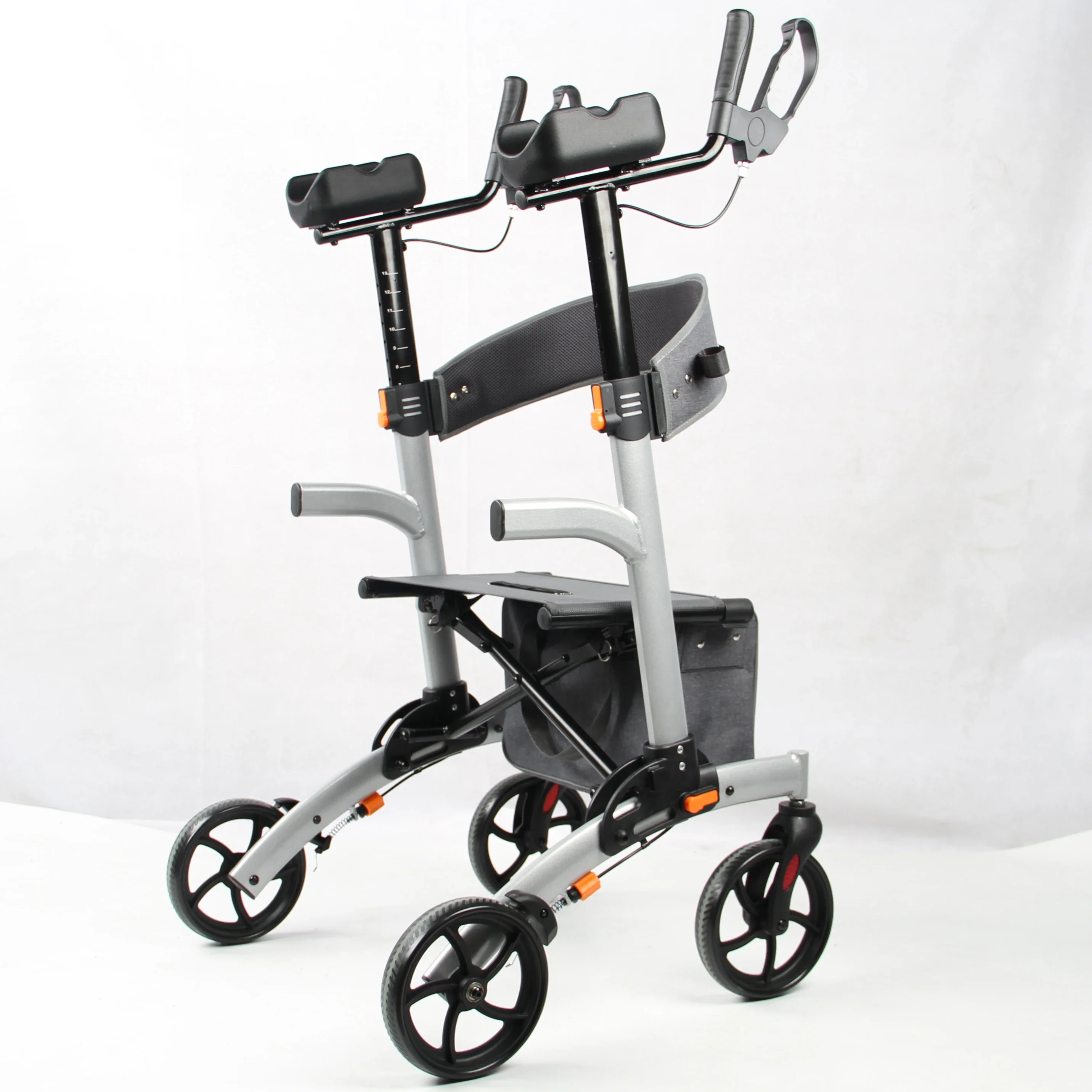 Tall Rolling Mobility Walking Aid Aluminum Upright Walker