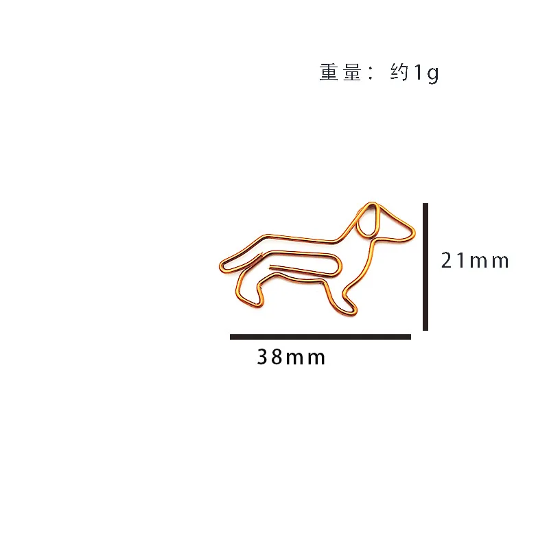 Lot De 30 Trombones En Métal En Forme De Teckel, Marque-pages