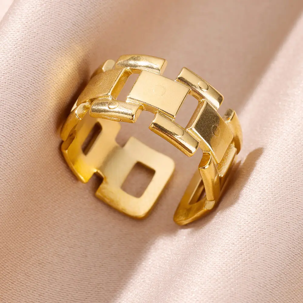 Fashion Geometric Rings Women Adjustable Rings