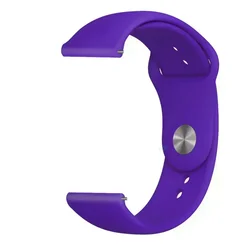 Multisize Silicone Strap Band - Premium Watch Wristband Bracelet - 22mm watch band (Deep purple - 11)