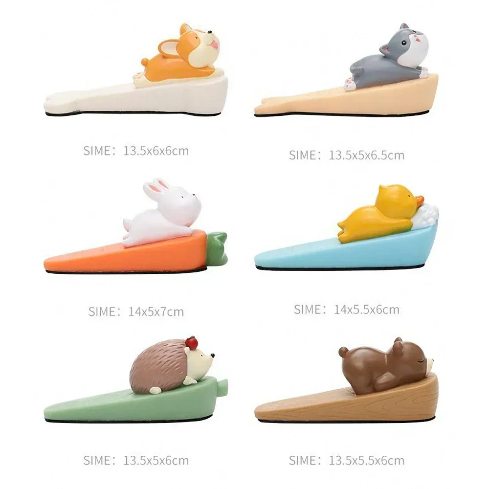 Animal Shaped Door Stopper Wedge Door Catcher Block Guard Non Slip Stop for Family Office Protection door stopper silicone door stopper door stopper bumpers