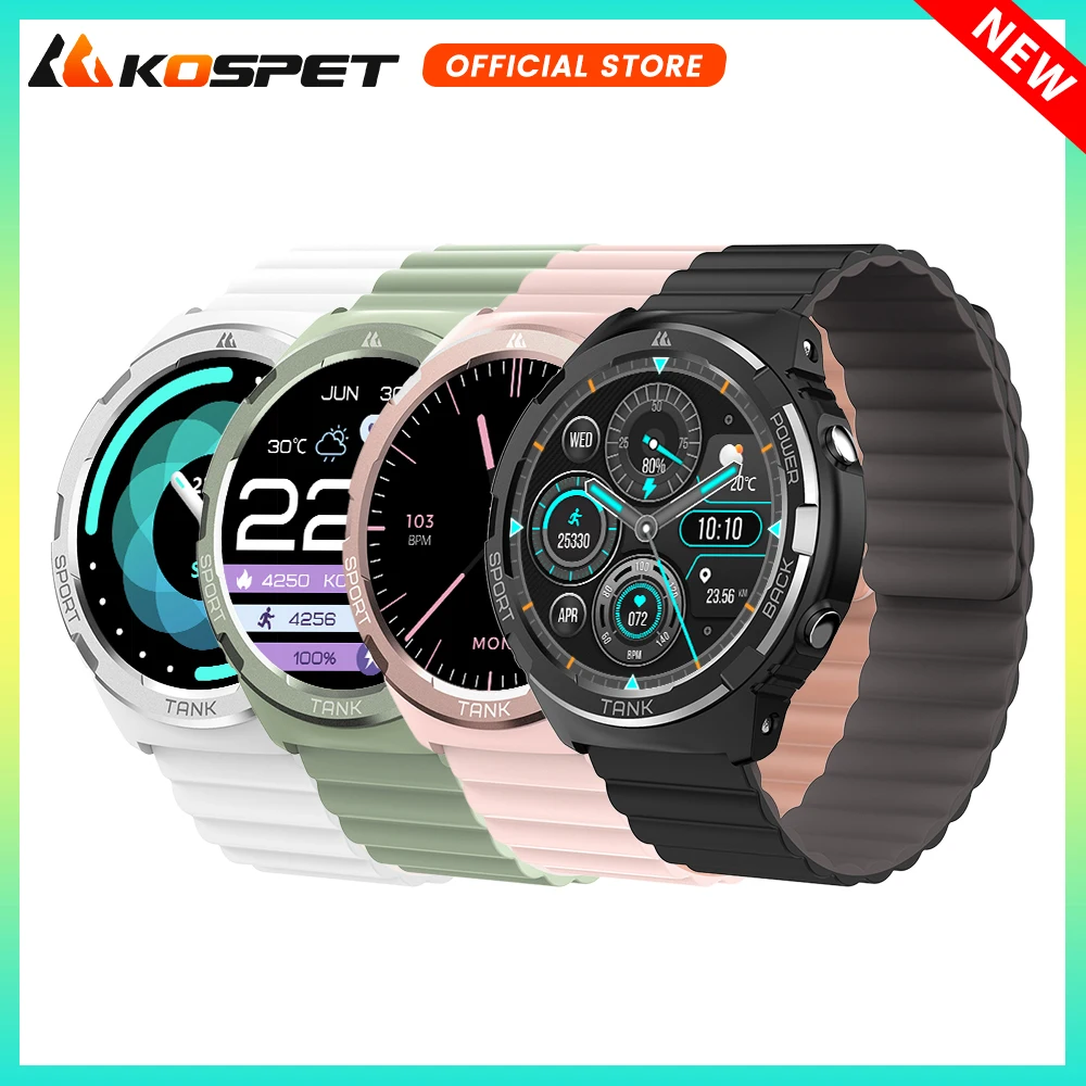2024 Kospet Tank S1 Aod Smart Watches Per Donna Amoled Orologi Ip69K Impermeabile Bluetooth Call Sport Smartwatch Elettronico Da Uomo