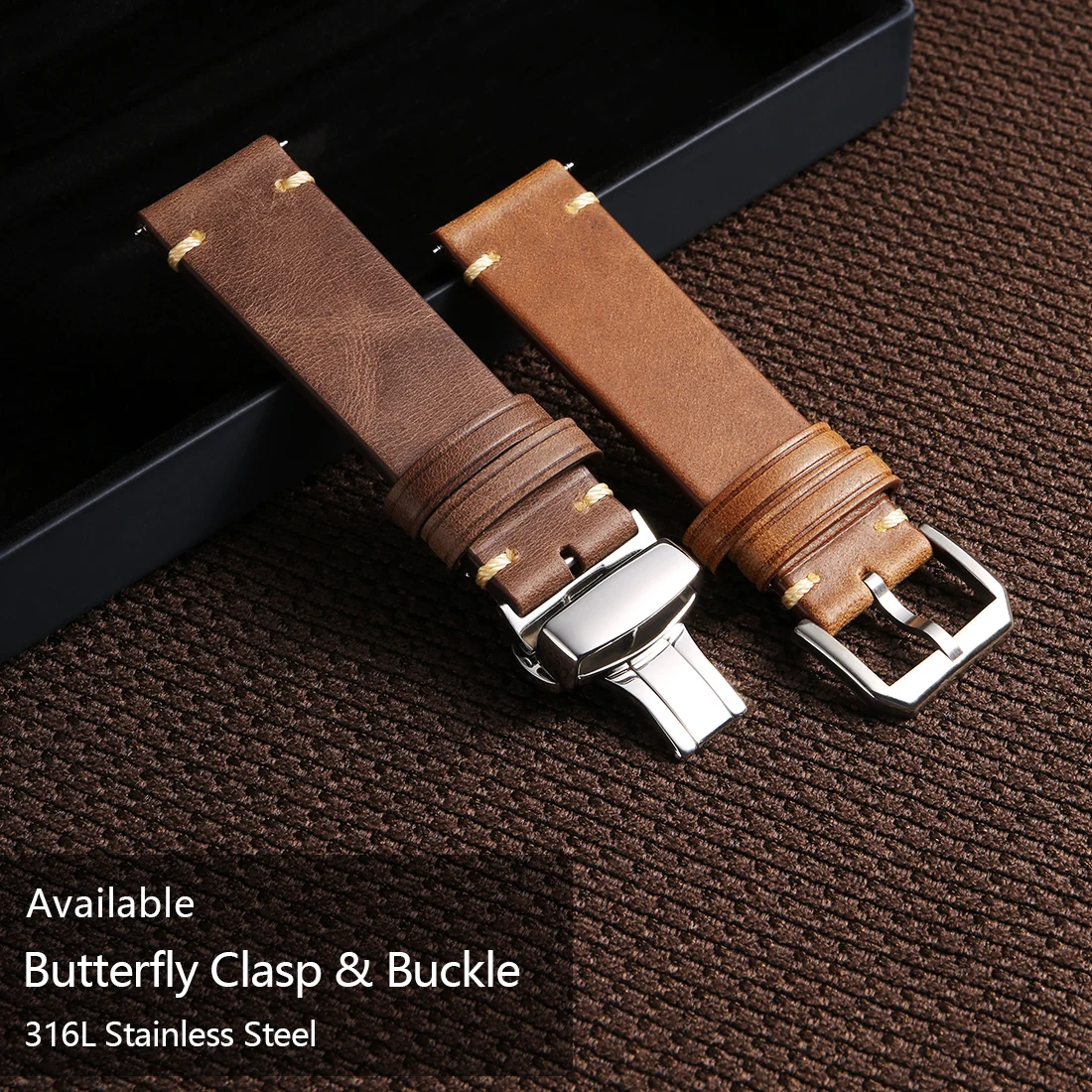 Premium Handmade Leather Smartwatch Band Strap - Elegant and Versatile Bracelet