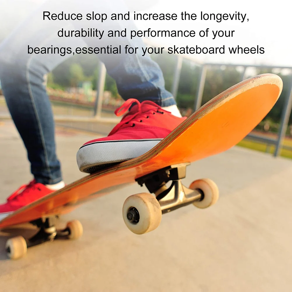 56 Pieces Skateboard Truck Hardware Kit skateboard hardware kit Includes Spacers, Axle Nuts and Speed Rings for Skateboard and Longboard
