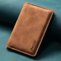 Luxurious Faux Leather Magnetic Wallet with Flip Pocket Card Storage and Stand Functionality (Brown)
