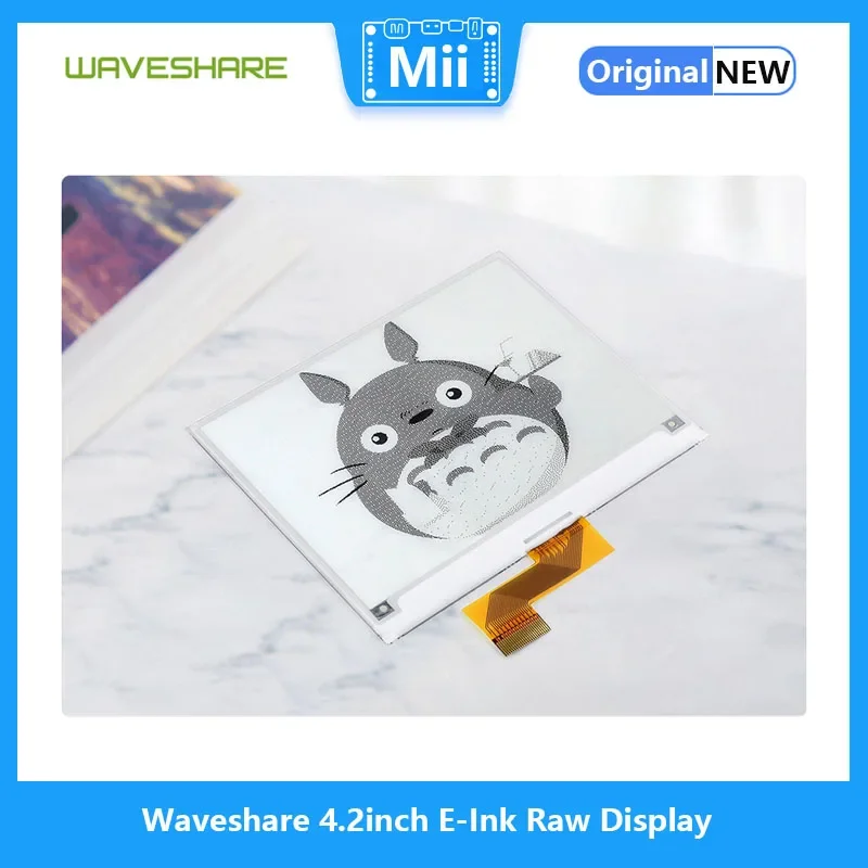 

Waveshare 4.2inch E-Ink Raw Display, SPI Interface, Without PCB for Raspberry Pi/Jetson Nano/Arduino/STM32