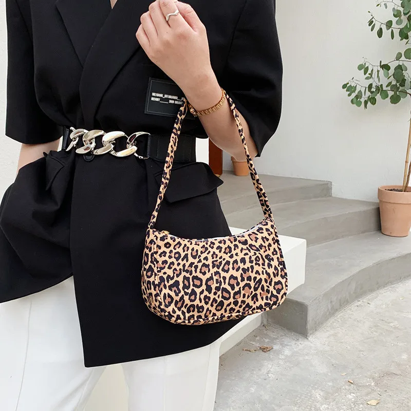 Borsa a spalla donna stampa animale piccola borsa nylon a mano_voghion.com