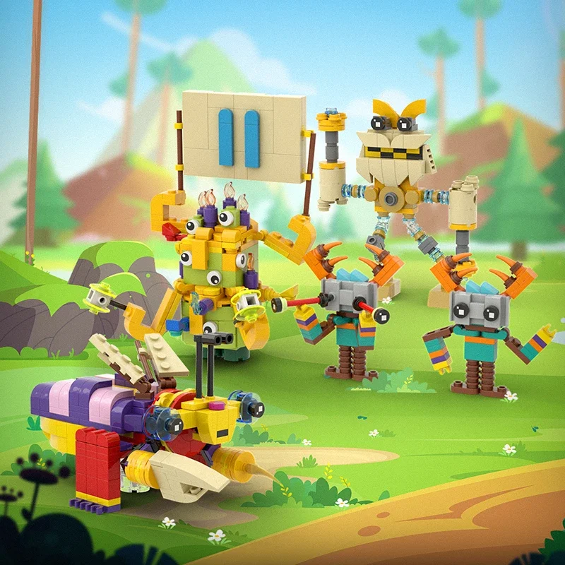 Nuovo 5-In-1 My Singing Monsters Concert Game Wubbox Robot Monsters Figures Building Bricks Set Giocattolo Fai Da Te Per Regali Di Compleanno Per Bamb