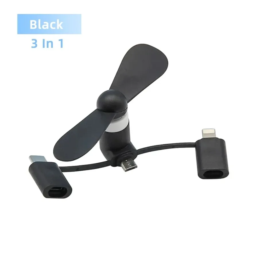 3 In 1 Universal Mini Cooling Accessories USB Phone Cooler For IPhone 17-12 Samsung S24 Micro/Type-C/IOS Smartphone Fan_voghion.com