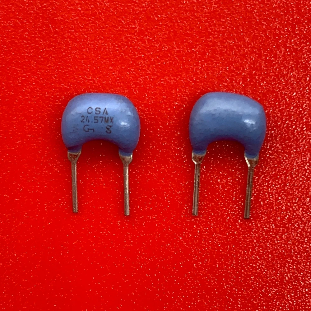 Murata ceramic crystal oscillator CSALA24M5X55-BO CSA24.57MXZ 24.57MHZ straight plug 2 feet 50PCS