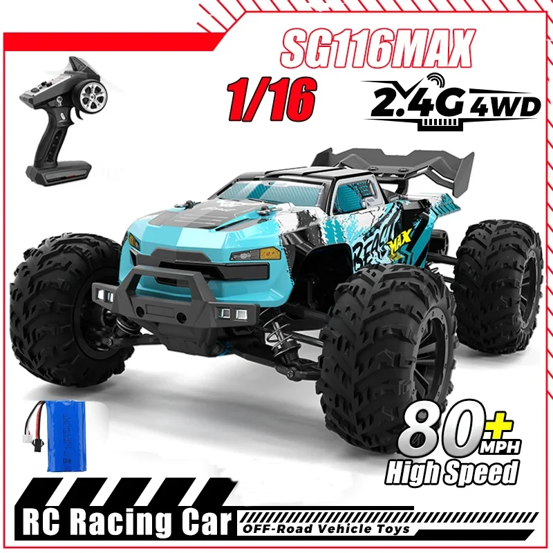 

SG116 MAX/PRO 1:16 High Speed Drift Racing 80KM/H Or 40KM/H Brushless Motor 4WD RC Car Off Road Car Toys for For Kid Gift