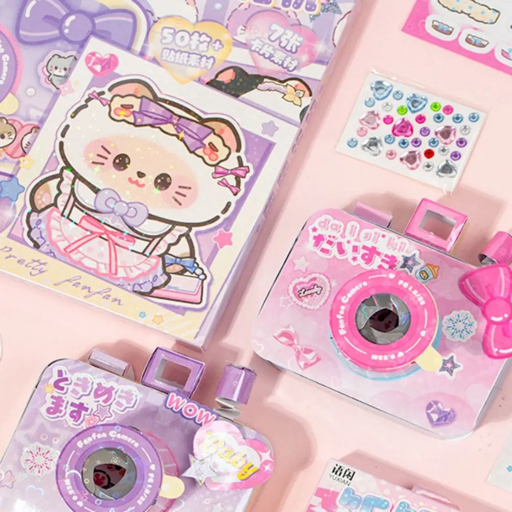 New Design DIY Dress up Toy Crop Free Rice Cat Theme Handmade Diy Toys Handmade Craft Camera Sticker Games Quiet Book Girl Toy