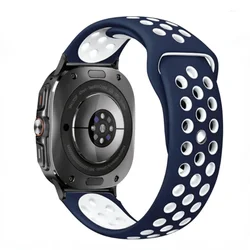 Breathable Sports Silicone Watch Band - Strap Accessory (Midnight blue white)