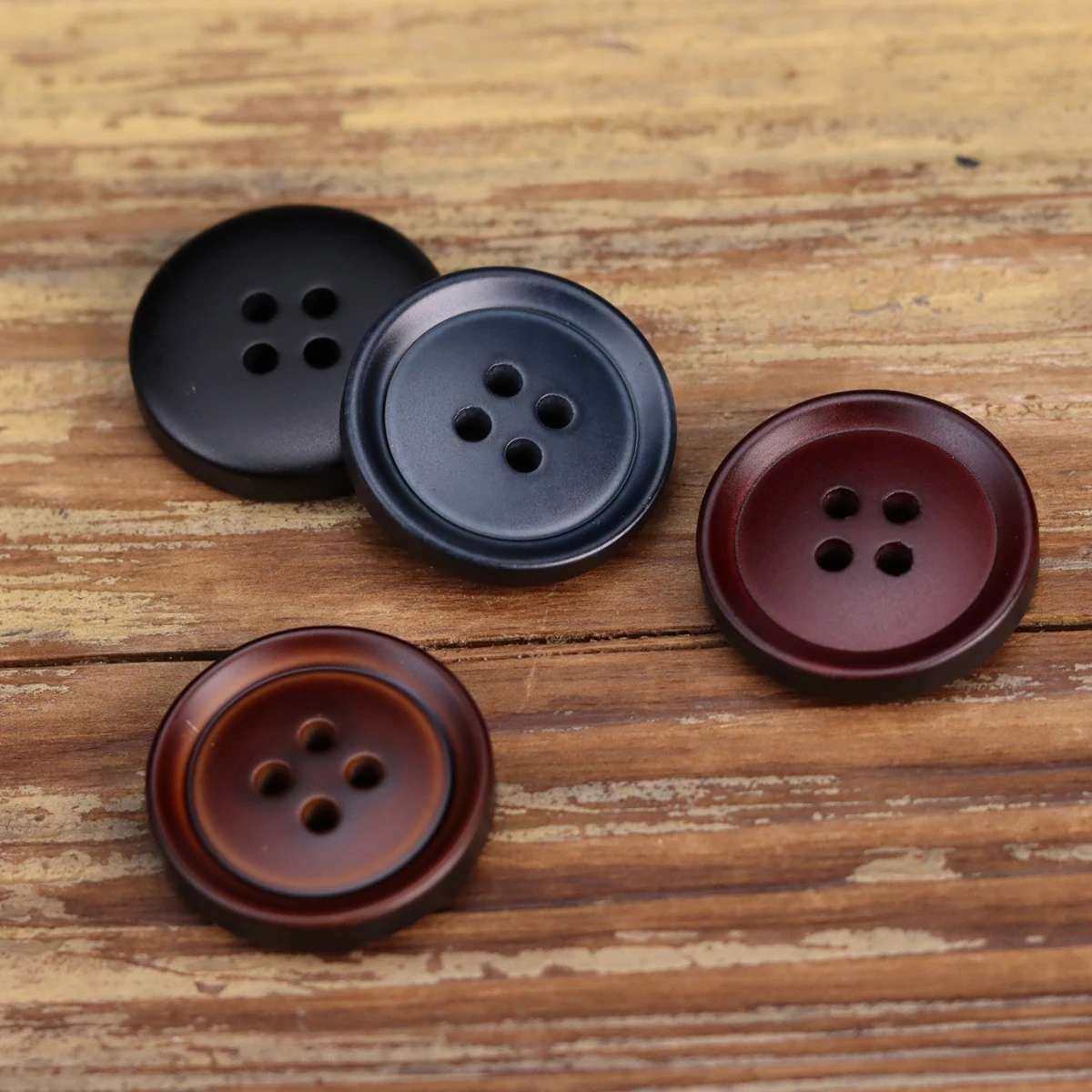 10pcs Brown Matte Button Four Hole Black Sewing Accessories For Luxury Suit Classic Casual Pants Uniform Mens Clothing Button 2