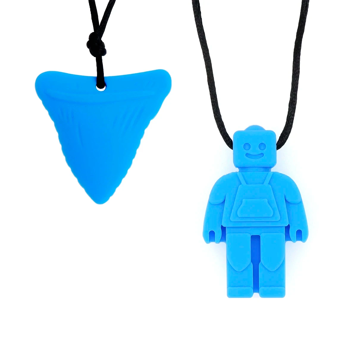 Sensory Chew Necklaces Sensory Chew Necklaces 2 Pack for Kids with Teething, ADHD, Autism, Biting Needs, Oral Motor Chewy Teether, Silicone chewlery