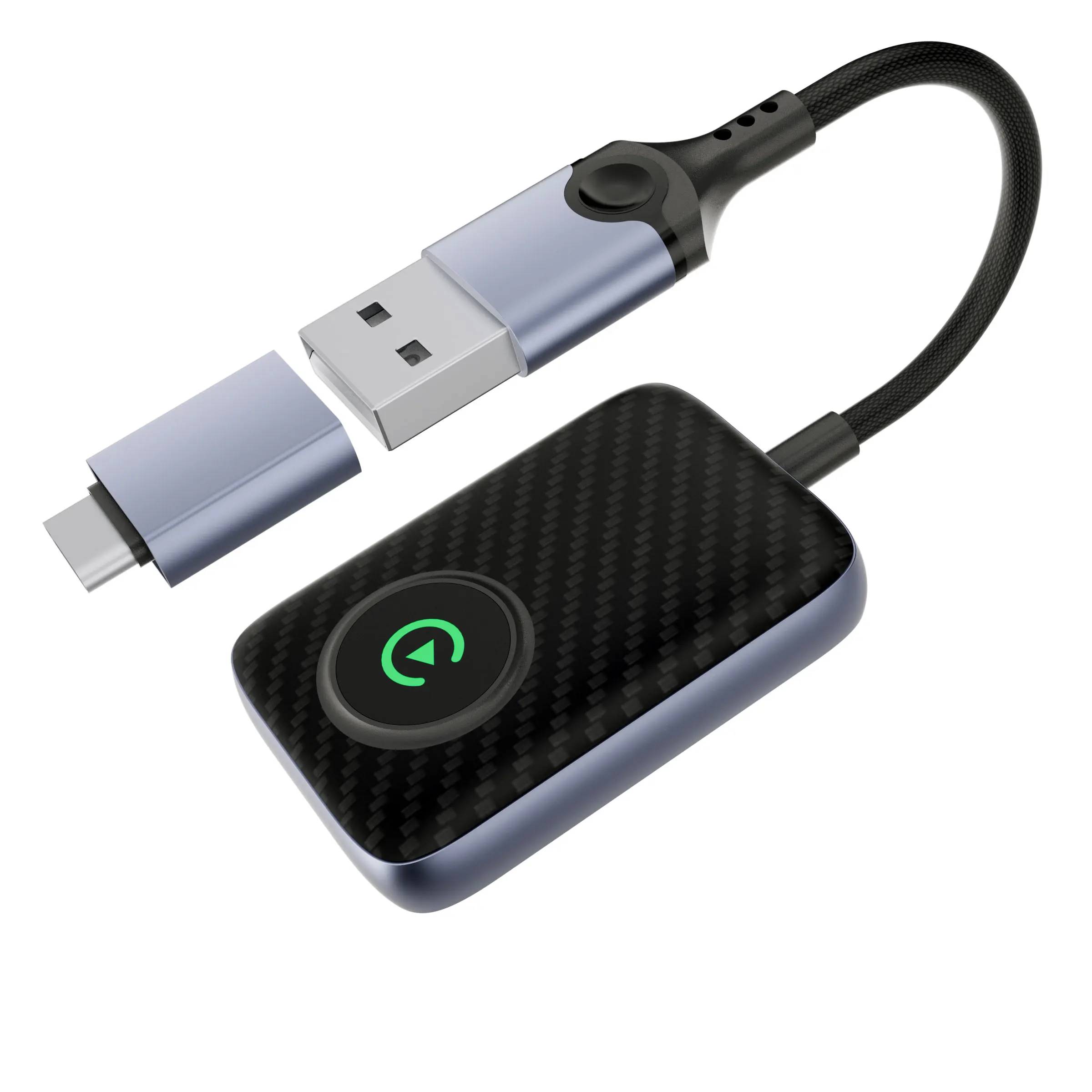 Wireless CarPlay Adapter , Converts Factory Wired CarPlay to Wireless, Plug and Play Car Play Wireless Adapter for Apple iPhone