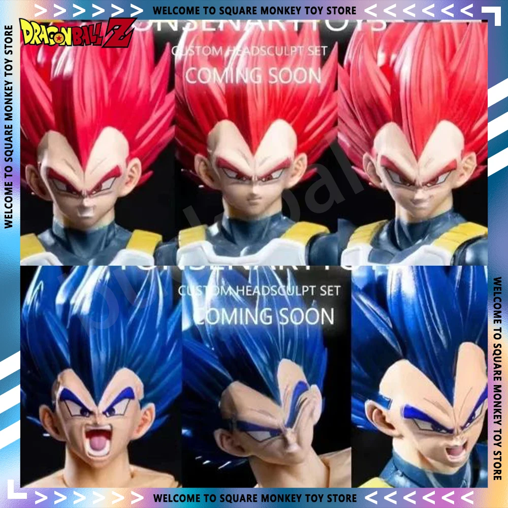 Tonsenarttoys Dragon Ball Z Vegeta Heads Anime Figures Super Saiyan Primitive Prince Berserker Figure Pvc Model Doll Toy Gift