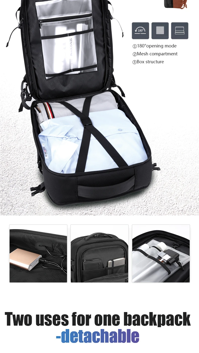 ARCTIC HUNTER B00382 2 in 1 Detachable17 inch Laptop Backpack