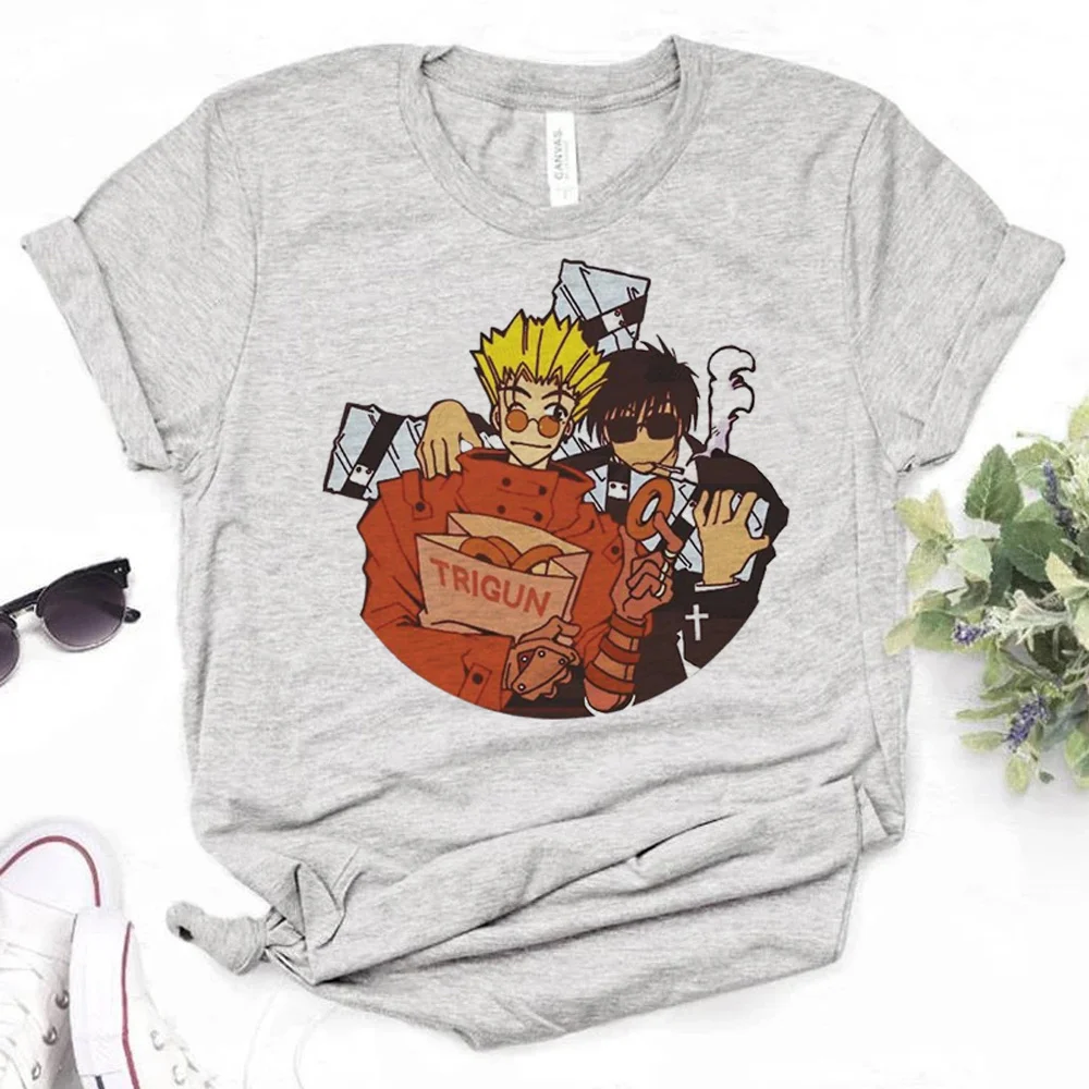 

Trigun top women comic funny designer tshirt female designer anime clothing