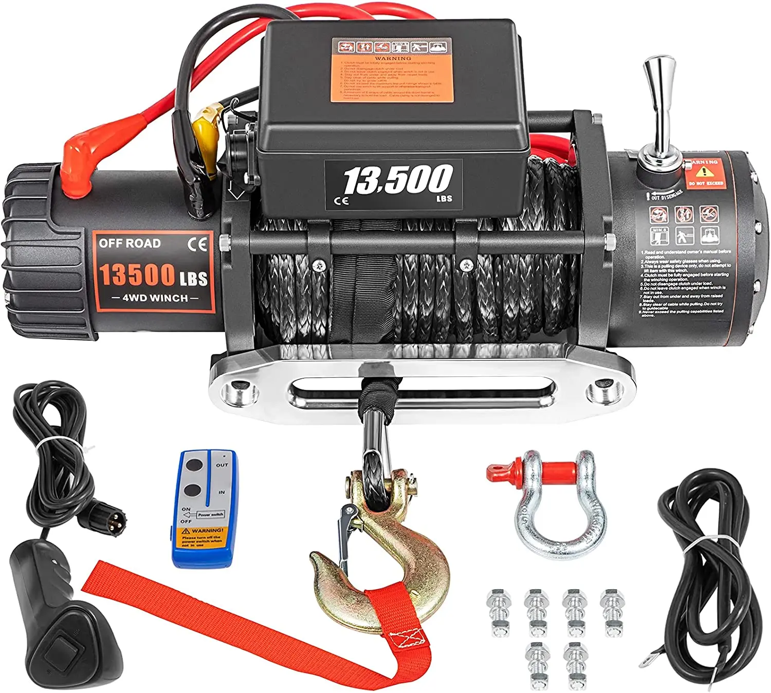 Best Price Eu No Customs Fees Electric Winch 12v 6120kg 13500lbs Winch