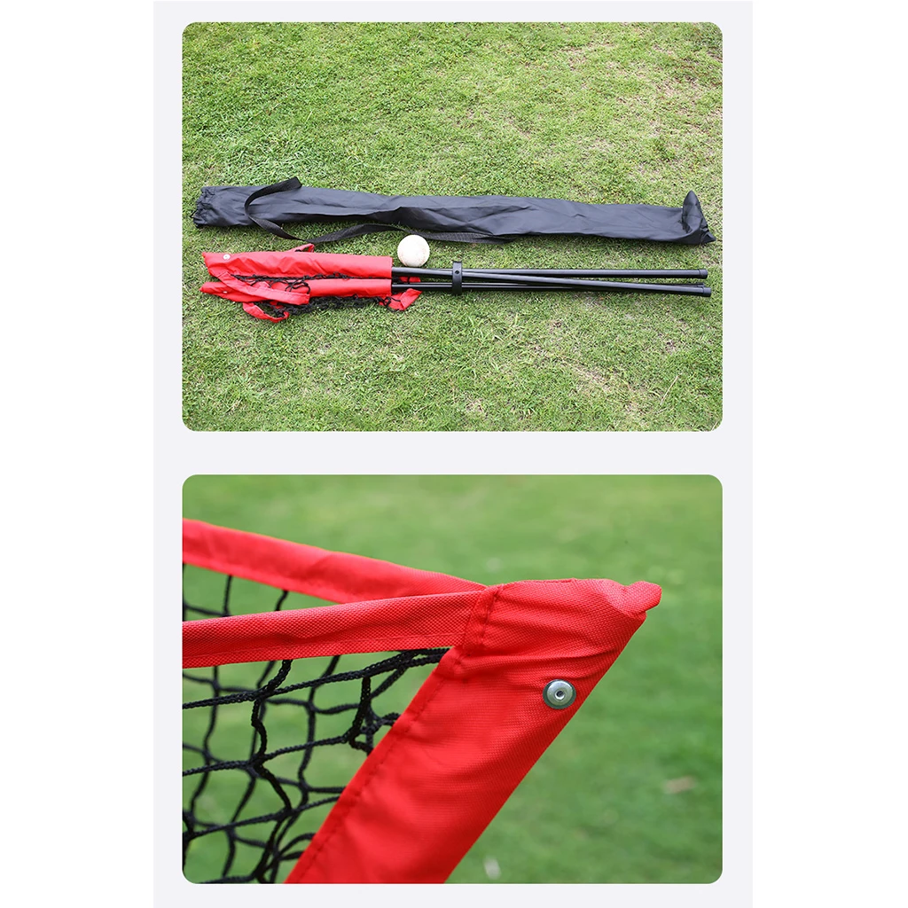 Baseball Tripod Ball Caddy Portable Pitting Nets Ball Basket Ball Stand Rack Pitching Hitting Target Net Training Aids