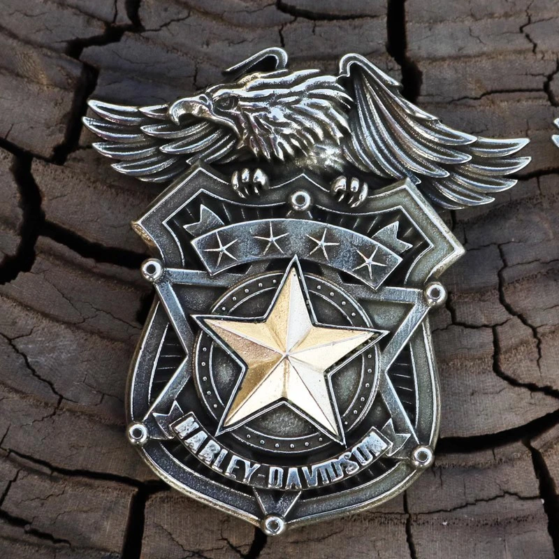 Leather Clothing Conchos DIY Decorative Accessories Locomotive Badge Flying Eagle Shield Eagle Decorative Buckle