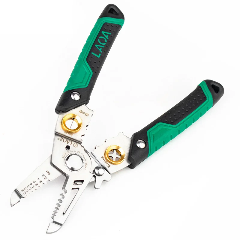 Multifunctional Stainless Steel Wire Strippers 8 in 1 Wire Cutting Pliers Cutting Cable Scissors Electrician Crimping Pliers 3