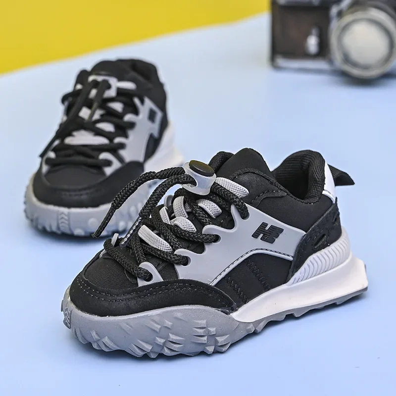 Children Sport Shoes Winter Autumn Baby Cotton Shoes Girls Fashion Color Matching Clunky Sneakers Boys Warm Soft Running Shoes 2