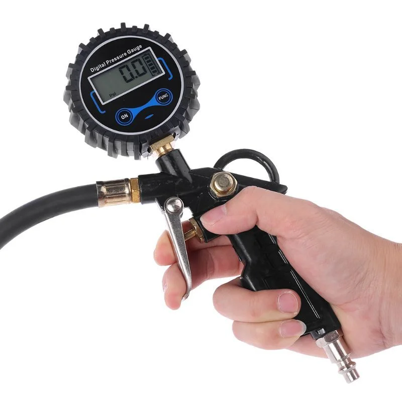 Precision Digital Tire Air Pressure Gauge with LCD Display and LED Light