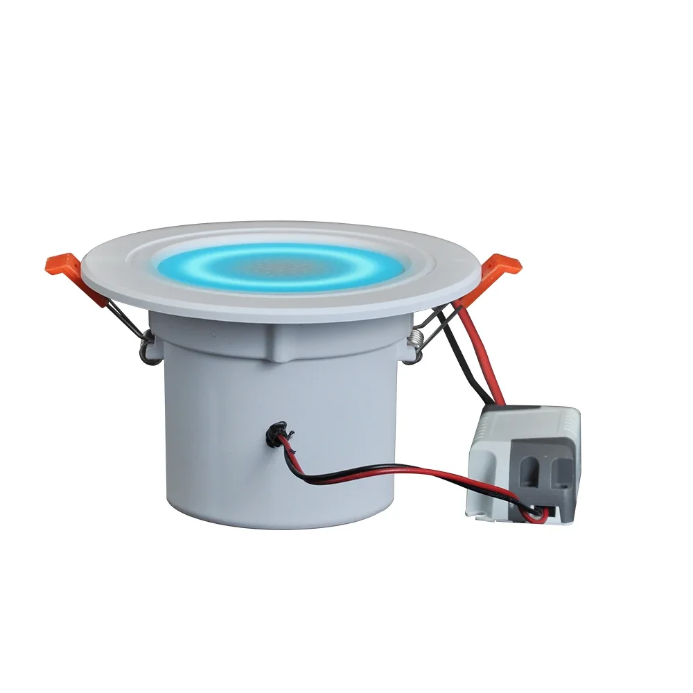 2.5inch TWS Ceiling Speaker 5W Bluetooth-compatible Full Range Roof Loudspeaker Downlight Music LED Speaker Lamp for Living Room 5