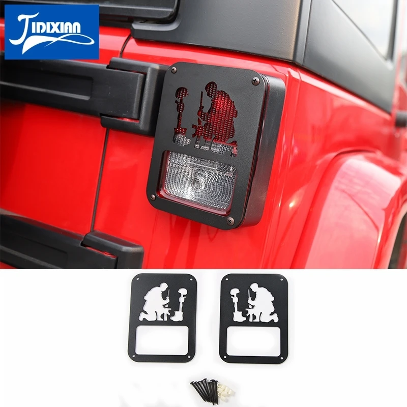 JIDIXIAN Car Rear Tail Light Lamp Cover Protective Decoration for Jeep