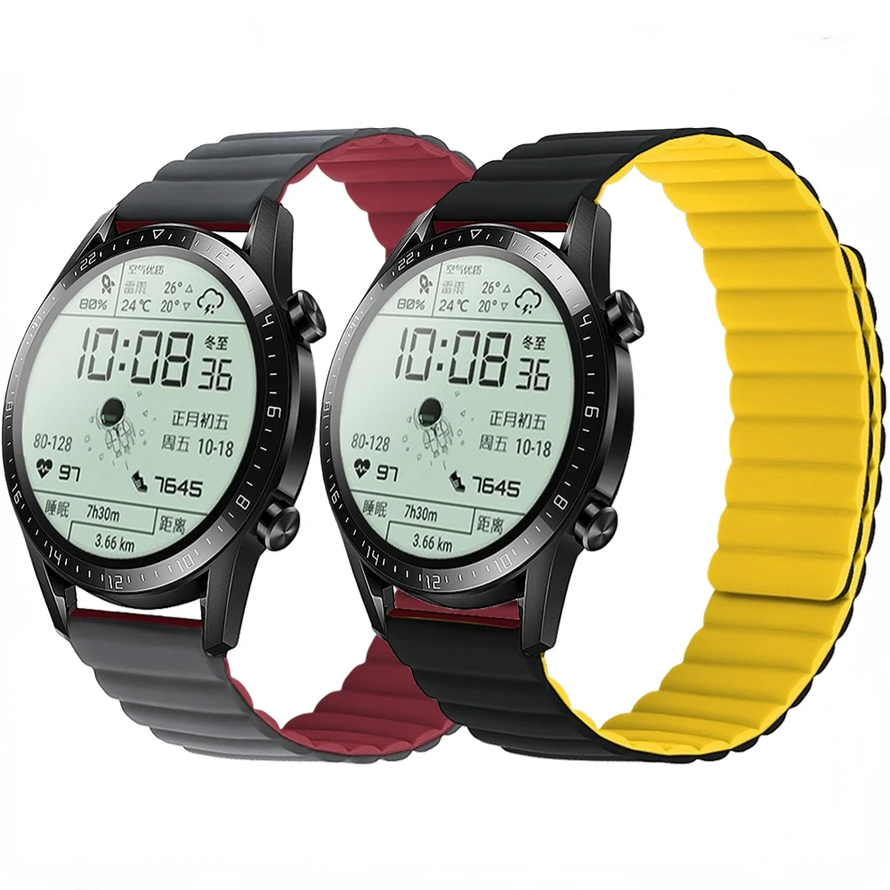 

20mm 22mm Silicone Magnetic Strap For Samsung Galaxy Watch 3/Active 2/Huawei Watch 3/GT/2 Replacement Wristband For Amazfit GTR