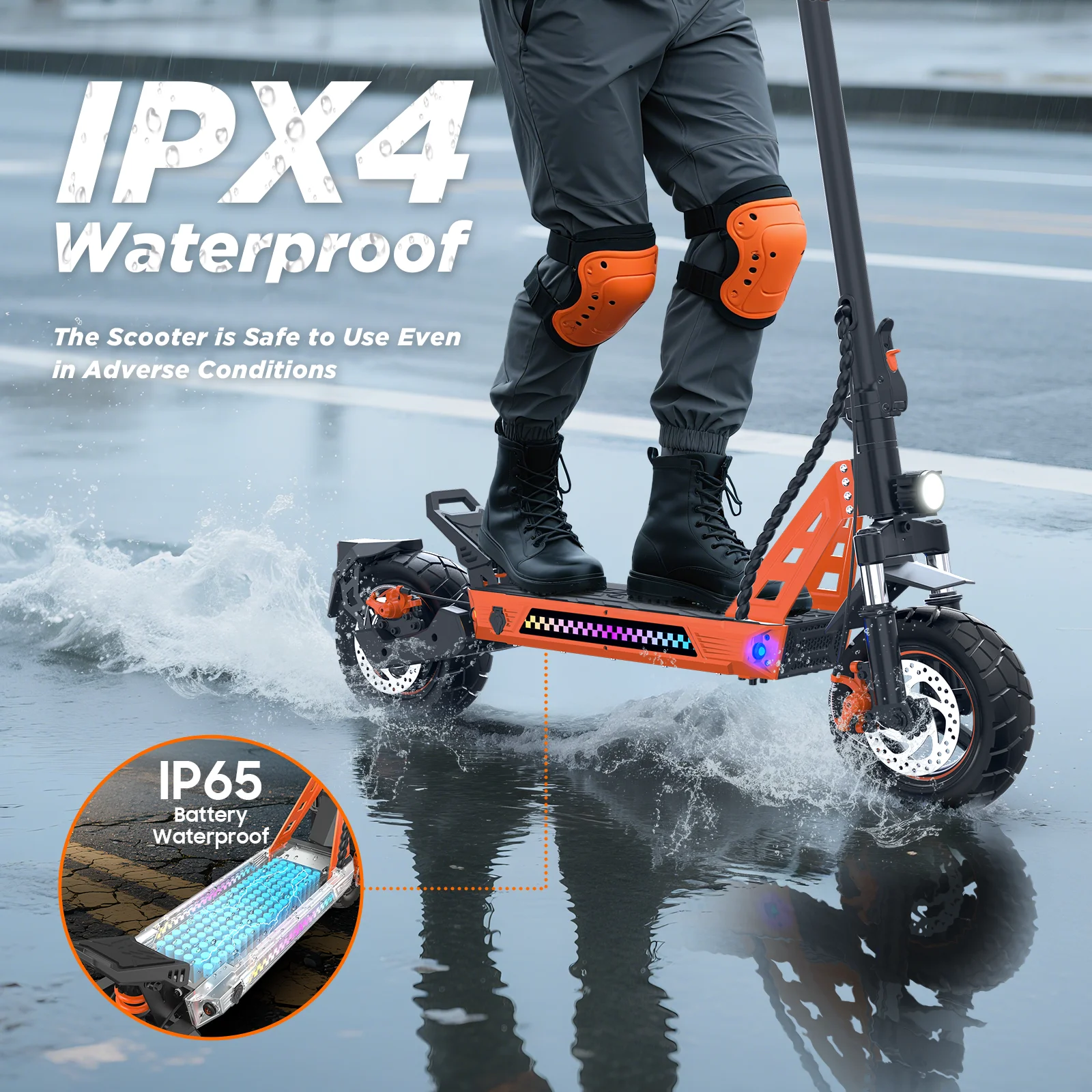 Trottinette montant une colline