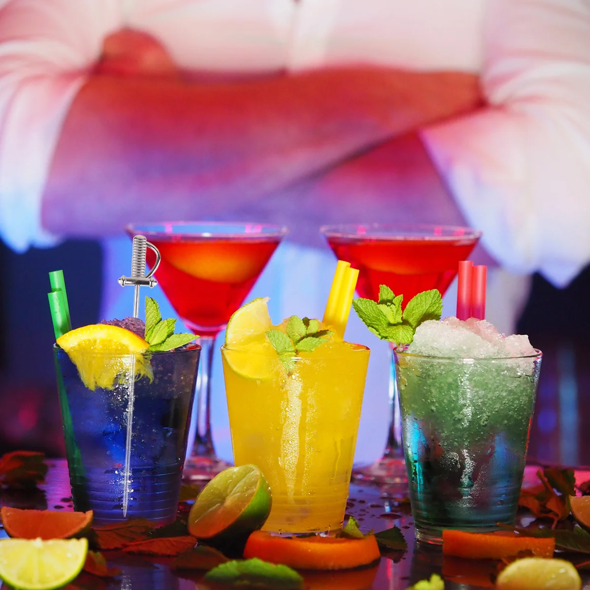 300 Stuzzicadenti Decorativi Per Cocktail - 3 Stili: Stelle, Cuori E Fiori, Lunghezza 12 Cm - Foto 3