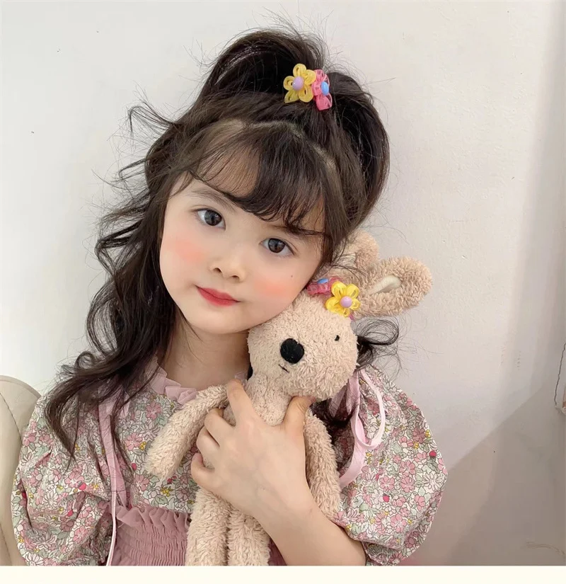 2PCS Transparent Unregelmäßige Hohle Blumen Prinzessin Haar Zubehör Mädchen Elastische Haar Bands Kinder Headwear Baby Haar Krawatten – Detail 7