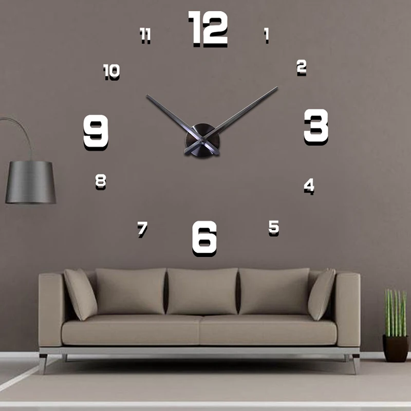 antique wall clocks 2022 Modern Design Large Wall Clock 3D DIY Quartz Clocks Fashion Watches Acrylic Mirror Stickers Living Room Home Decor Horloge regulator clock