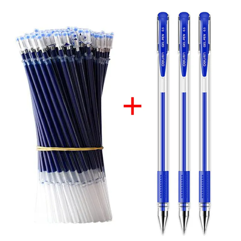 3 Pcs Gel Pens for Writing Black/Blue/Red 0.5 mm Refillable Ballpoint Pen  for Students School&Office Accessories - AliExpress