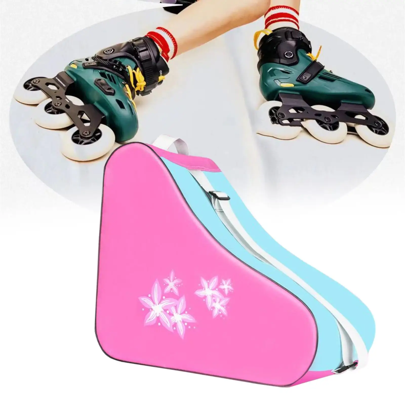 Roller Skate Bag Skating Shoes Carrying Bag with Shoulder Strap Multipurpose