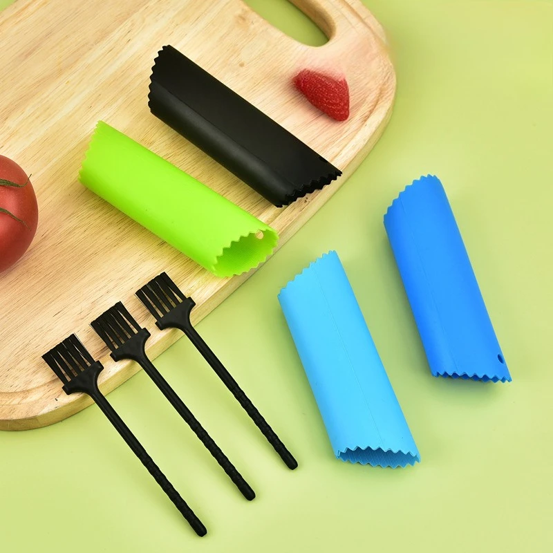 Garlic Peeler, Manual Press Type Garlic Peeler, Garlic Pounding and Peeling Tool, Hand Rubbing Garlic Peeler, Kitchen Small Tool